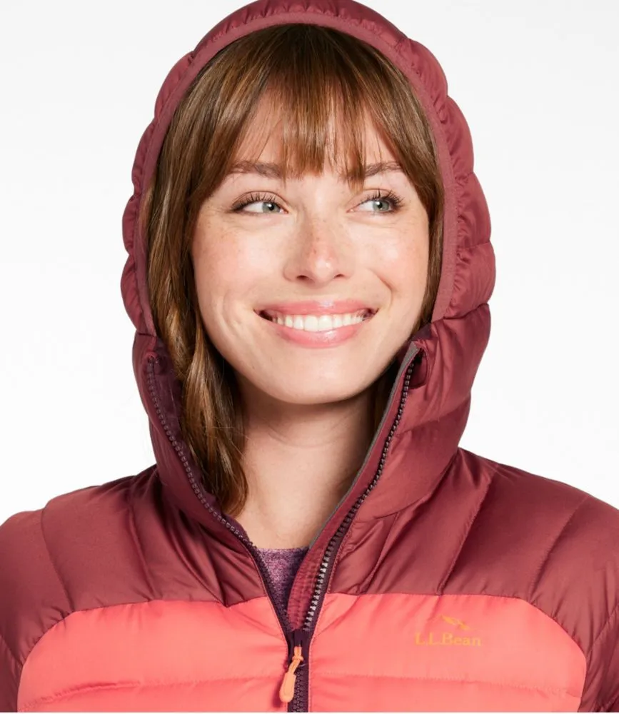 Women's Bean's Down Hooded Jacket, Colorblock