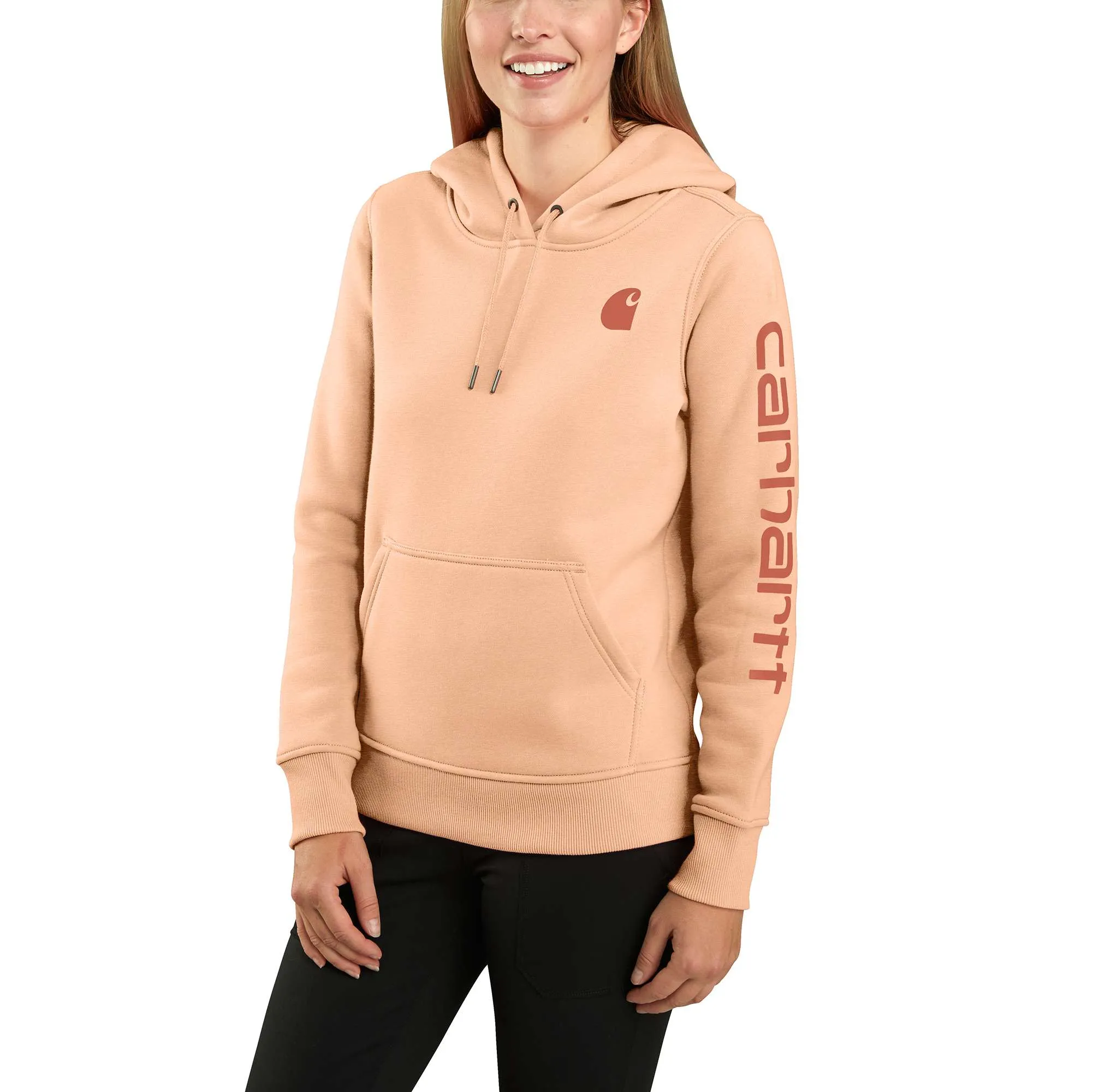 Women's Relaxed Fit Midweight Logo Sleeve Graphic Sweatshirt